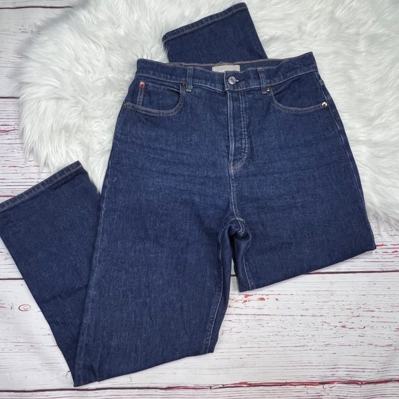 👖|•EVERLANE•| The Way High Jean Dark Wash Organic Cotten Jeans Size 30👖 - Picture 2 of 6